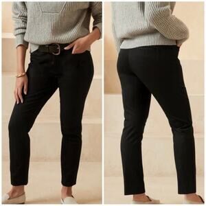 Banana Republic SHORT Curvy Sloan Pant Black 12 SHORT